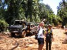 Bill chatting up a guide by the safari truck
