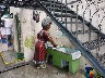 One of many statues in La Boca
