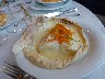 Sea bass parcel opened