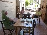 Lunch in small shady area of our hotel