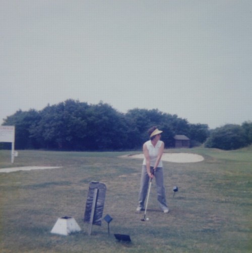 Kay Smith on the first tee in 1963