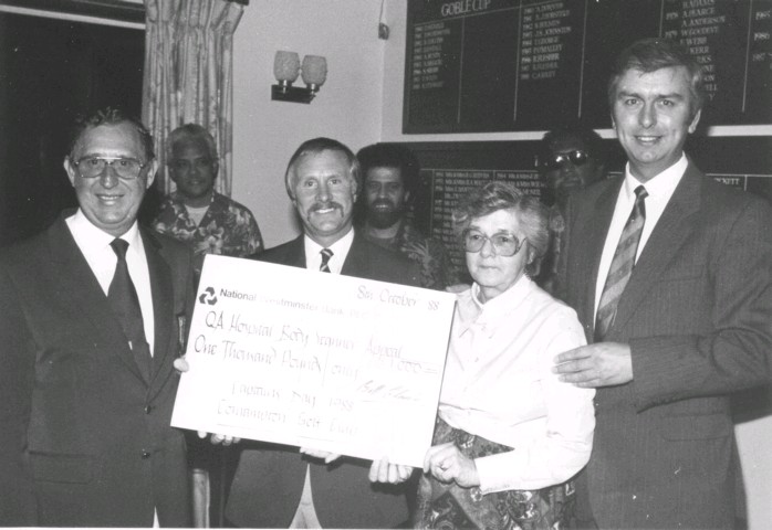 Bill Clarke, John Harris, Mollie Henning, Doctor from Queen Alexander Hospital