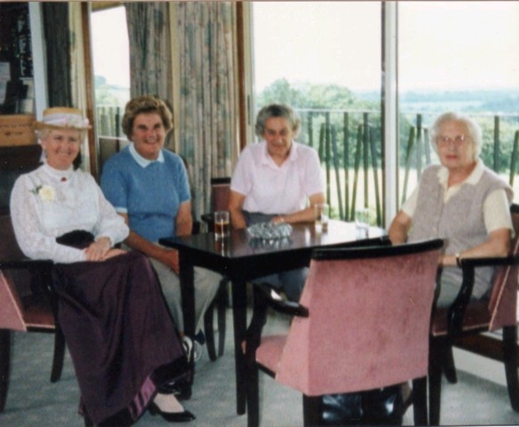 Ladies in the clubhouse