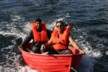 Two trainee rowers