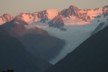 The peaks at sunset