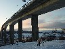 A walk out under the bridge
