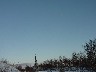 Moon out over the old church