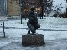Mother and child sculpture