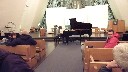 Pianist practising for this evening's concert