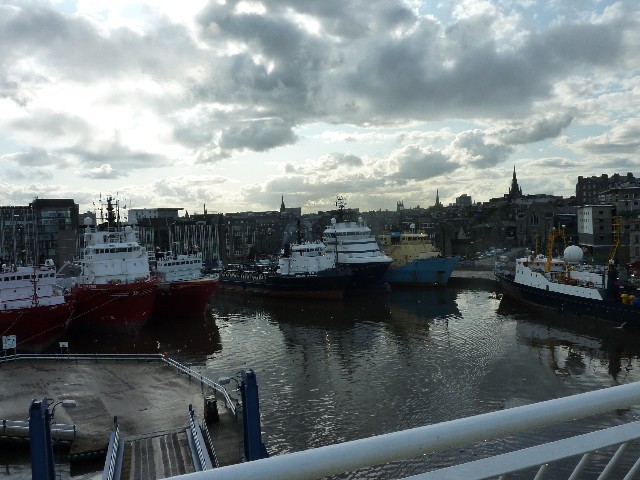 Aberdeen harbour late afternoon before we sailed
