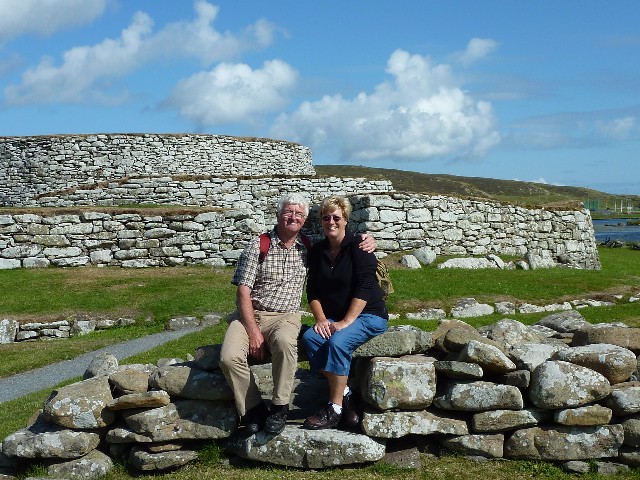 Stone seat at Clickimin Broch