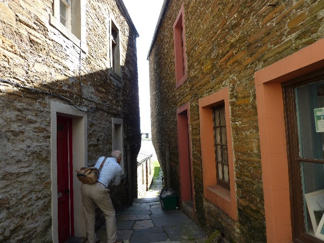 Interesting shaped buildings to allow passage