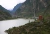 The lake formed after the earthquake