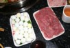 Quails eggs and beef for the Chengdu hotpot