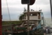 Fishing boat on lake