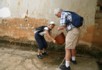 Washing hands before lunch in the gingko forest