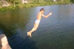 Boy going swimming