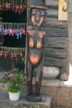 A wooden statue