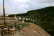 Stupa tops and prayer flags