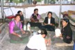 Taking a break at the carpet factory