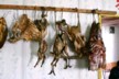 Dried meat at the lunchtime cafe