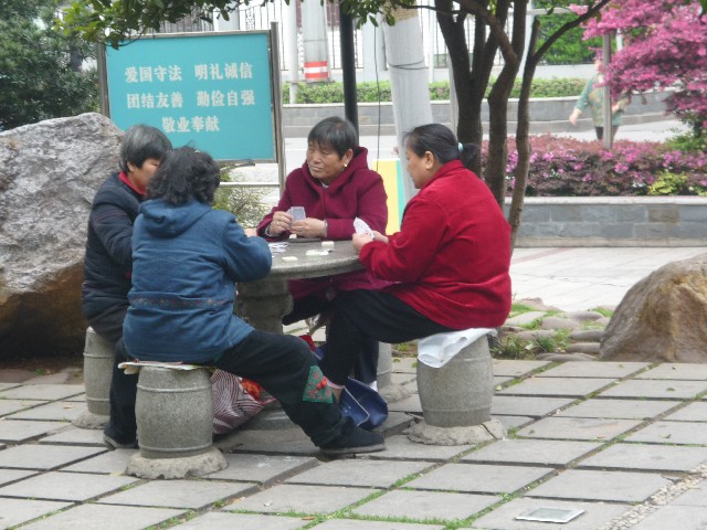 Ladies playing cards