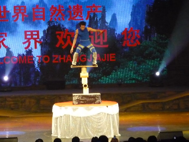 Ethnic show balancing act