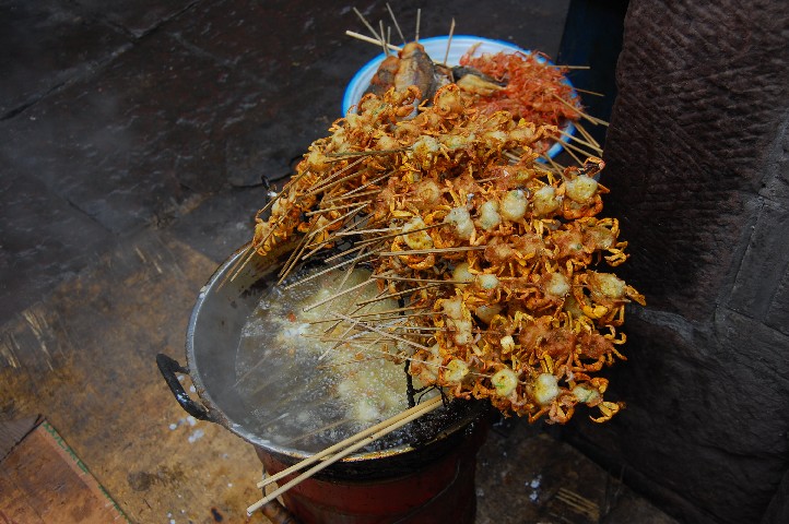 Street food for sale - river crabs