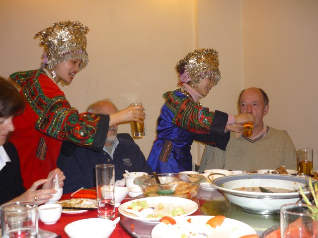 Miao ladies feeding us