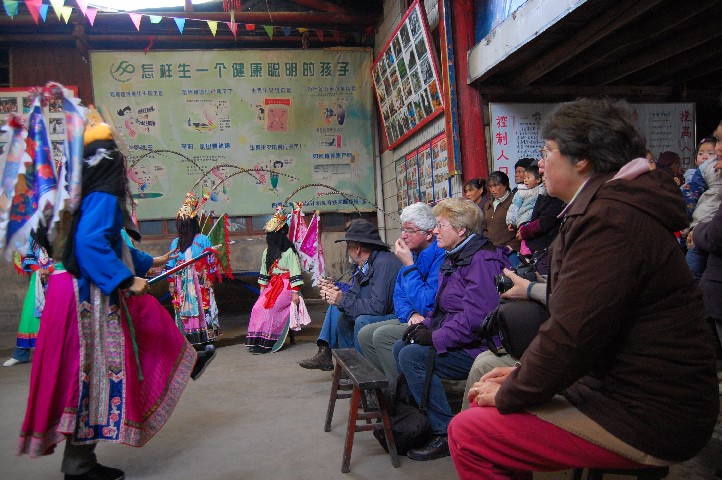 Dong village wooden mask dancing