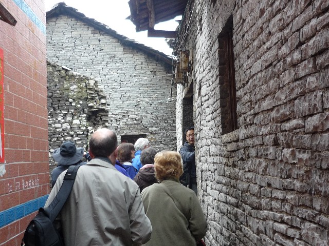 Walking round the village