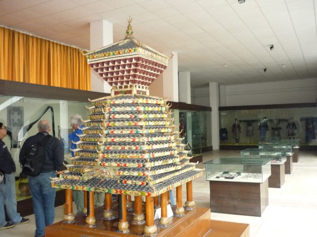 Dong minority group drum tower in the Kaili Ethnic museum