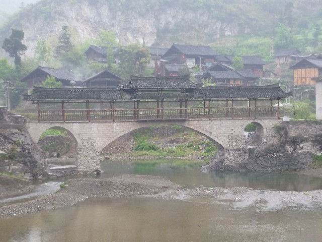 View in village