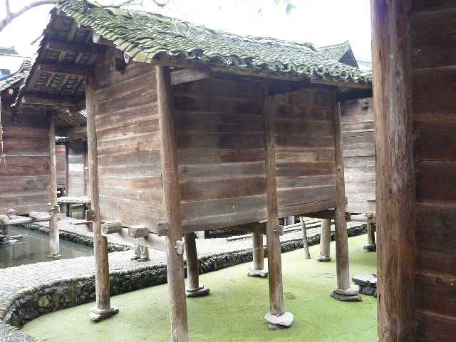 Grain store on water