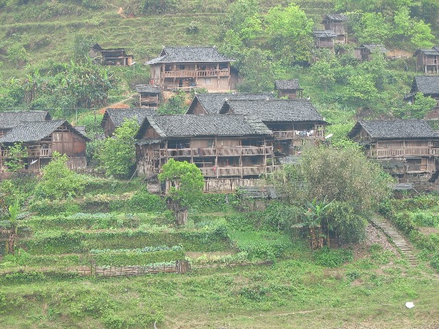 An ordinary village the other side of the river