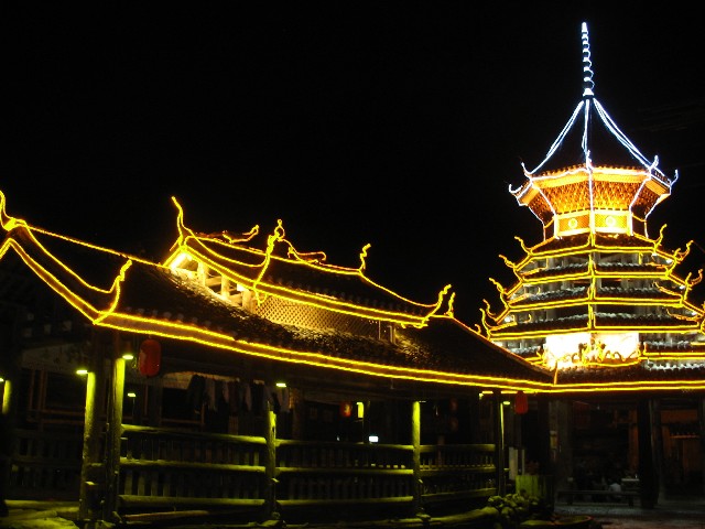 Night time drum tower
