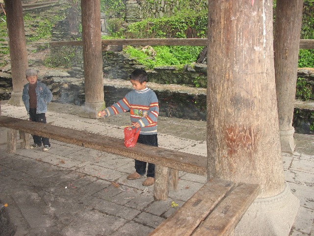 Boys kept letting off fire crackers