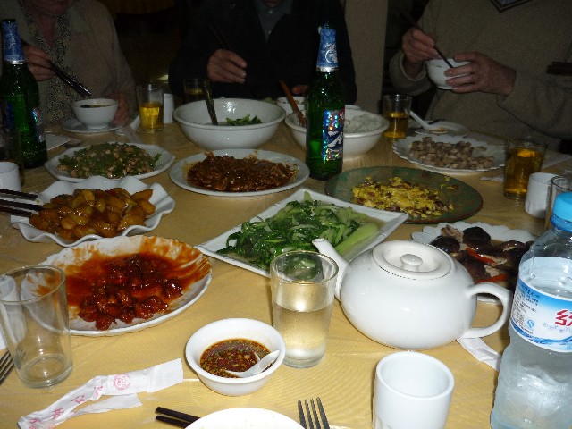 Lunch on arrival - typical meal in China