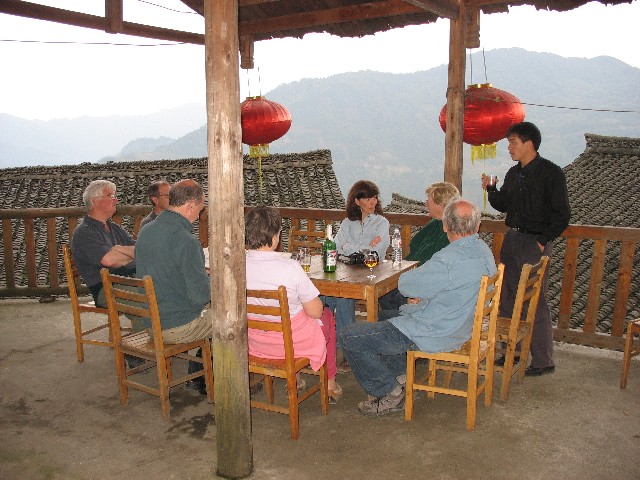 Warm enough for drinks outside before dinner