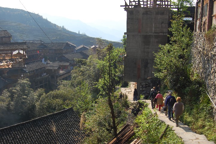 Leaving the guesthouse