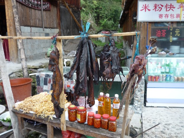 Smoked local delicacies