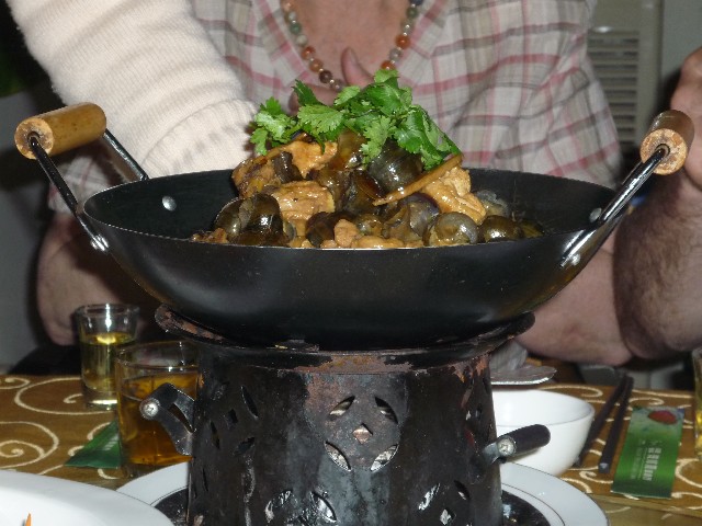 Snails with chicken