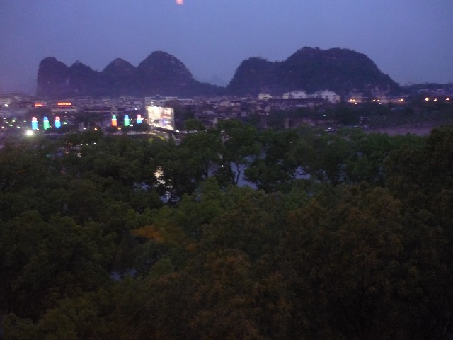 View from dinner place in Guilin