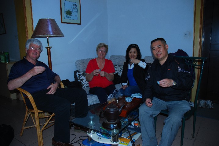 Tea ceremony at Frank's apartment