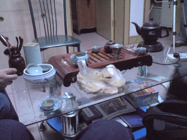 Tea ceremony with peanut biscuits
