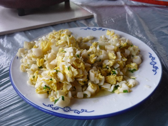 Bamboo with egg