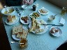 Breakfast in the flower hotel