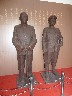 Bronze statue of Yan on the left