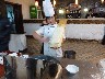 Knife cutting noodles