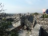 Roofs of some of the buildings that still exist